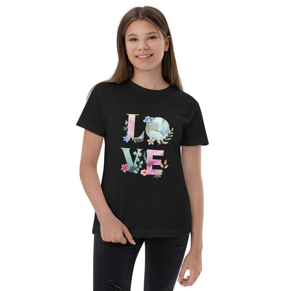 Youth jersey t-shirt: Love