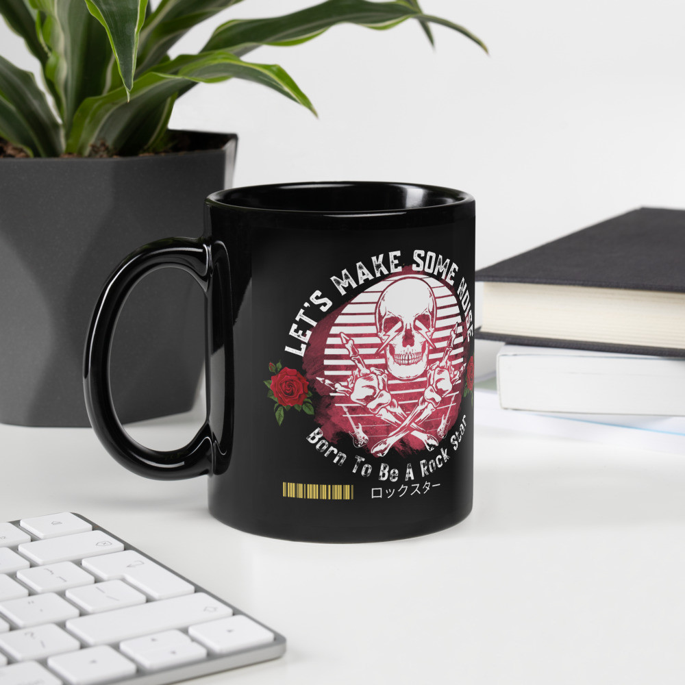 Black Glossy Mug: Let's Make Some Noise