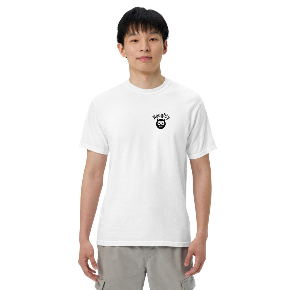 Men’s garment-dyed heavyweight t-shirt: Naughty By Nature