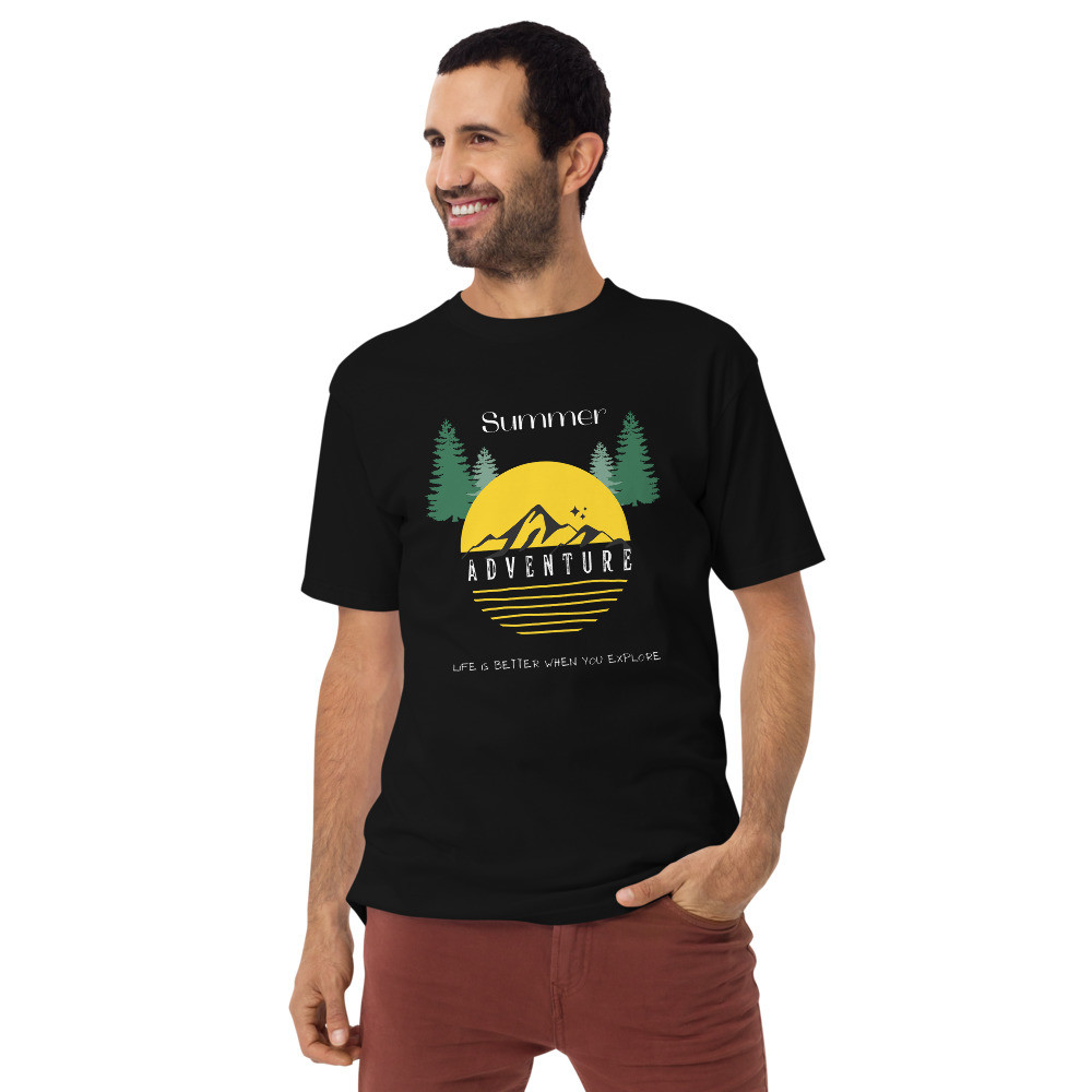 Men’s premium heavyweight tee: Summer Adventure
