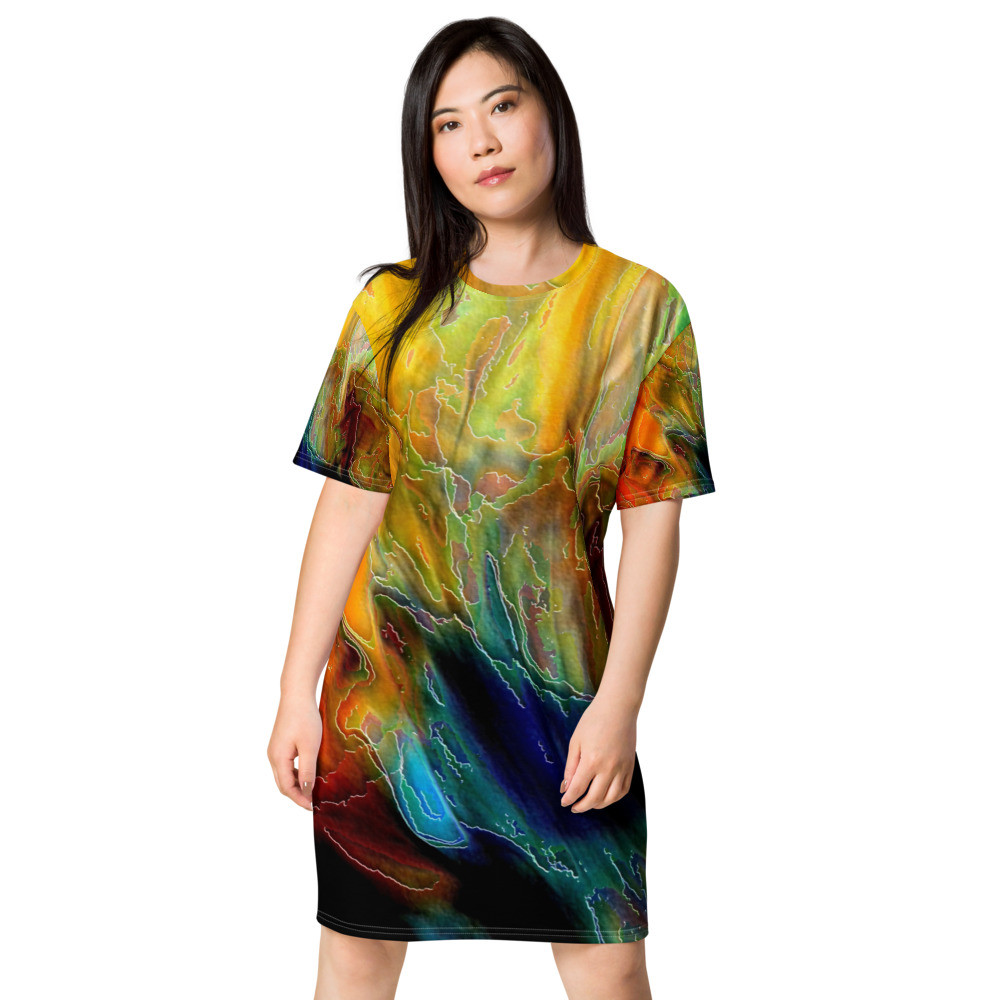 T-shirt dress: Royal Sunset