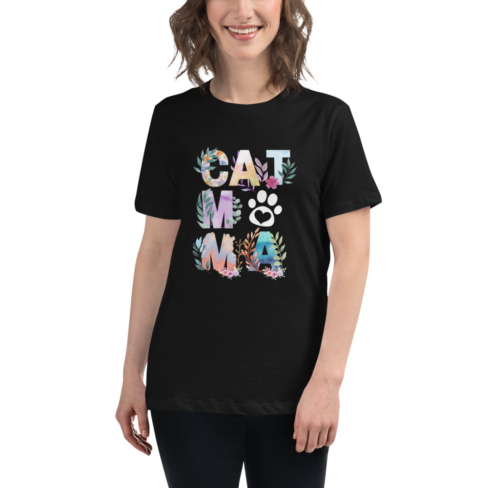Women's Relaxed T-Shirt: Cat Mama