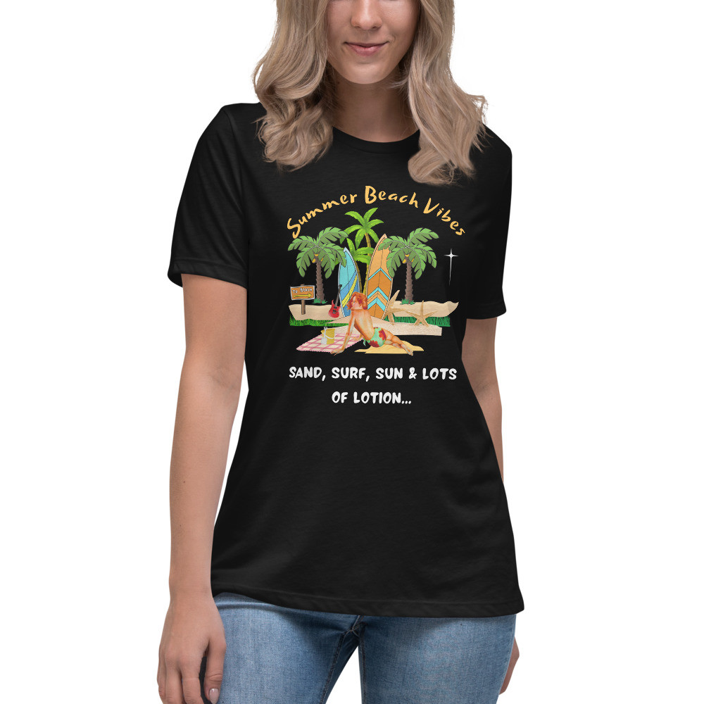 Women's Relaxed T-Shirt: Summer Beach Vibe