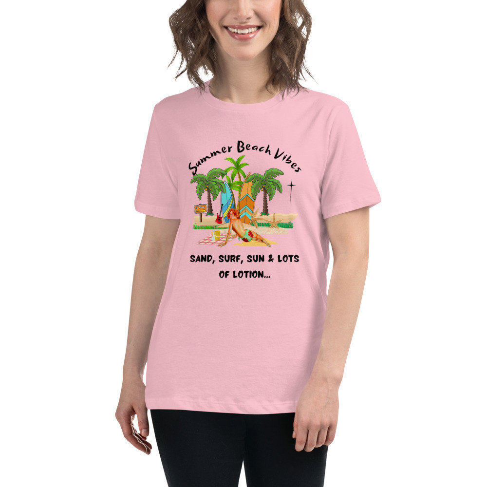 Women's Relaxed T-Shirt: Summer Beach Vibes