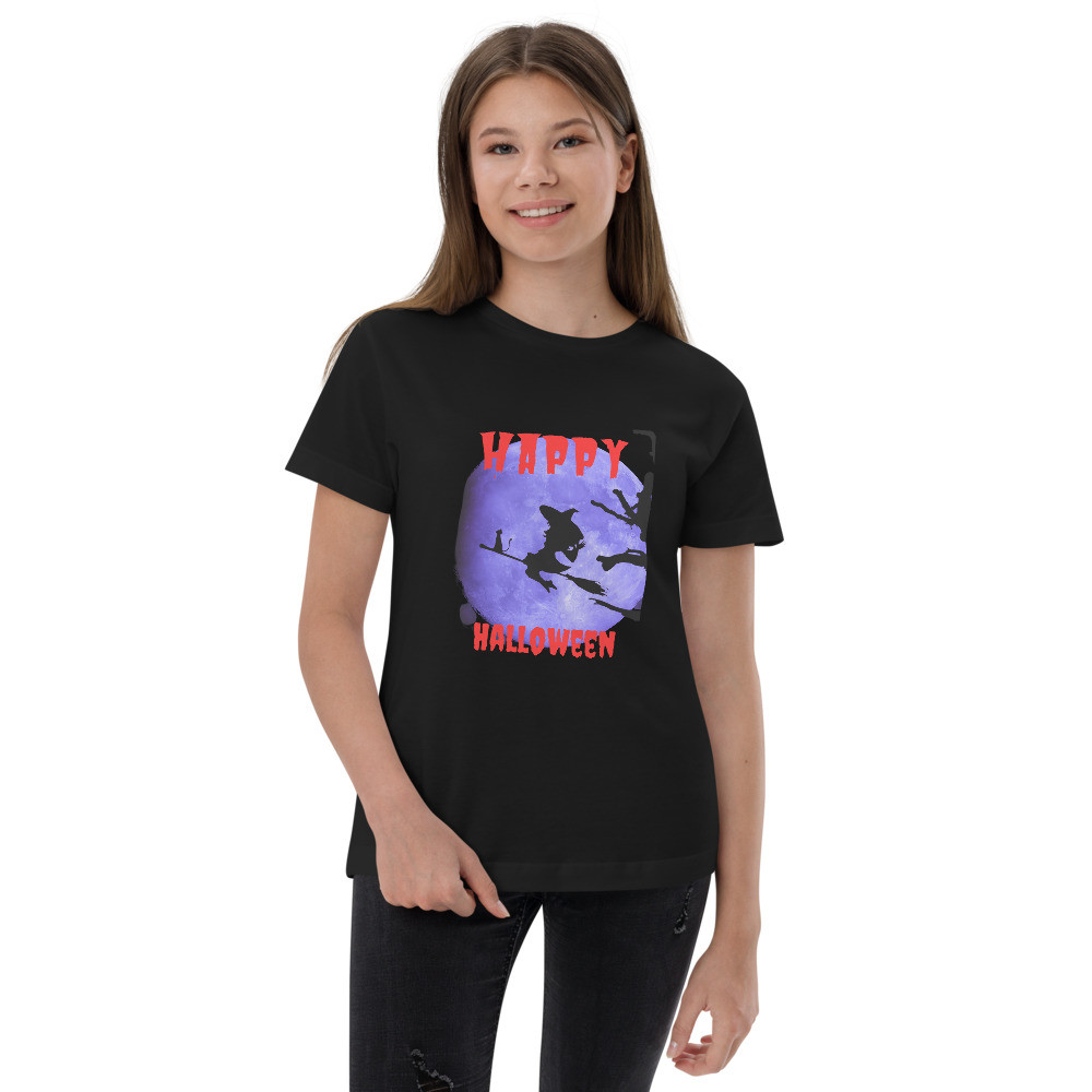 Youth jersey t-shirt: Happy Halloween