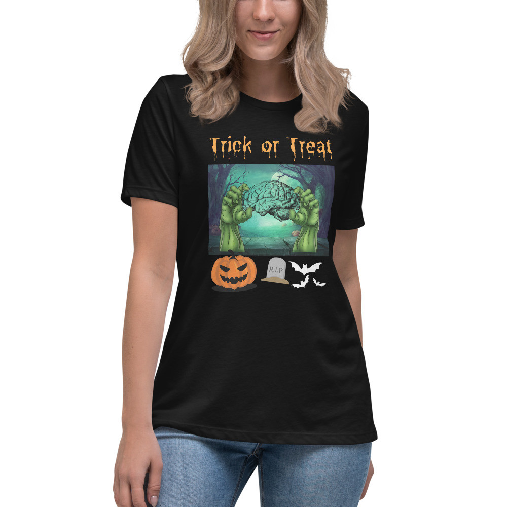 Women's Relaxed T-Shirt: Halloween Trick or Treat