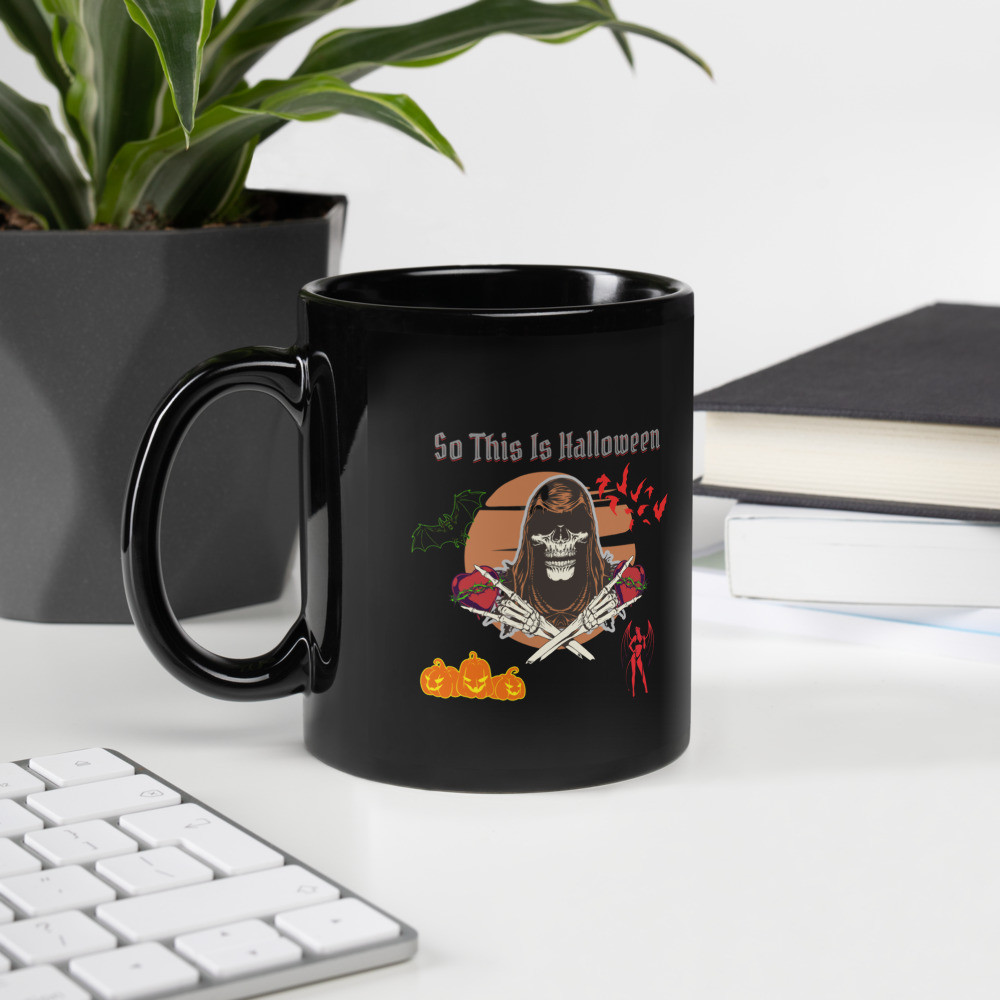 Black Glossy Mug: So This Is Halloween