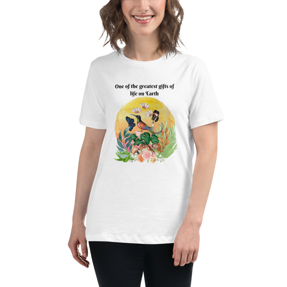 Women's Relaxed T-Shirt: Birds, One Of The Greatest Gifts