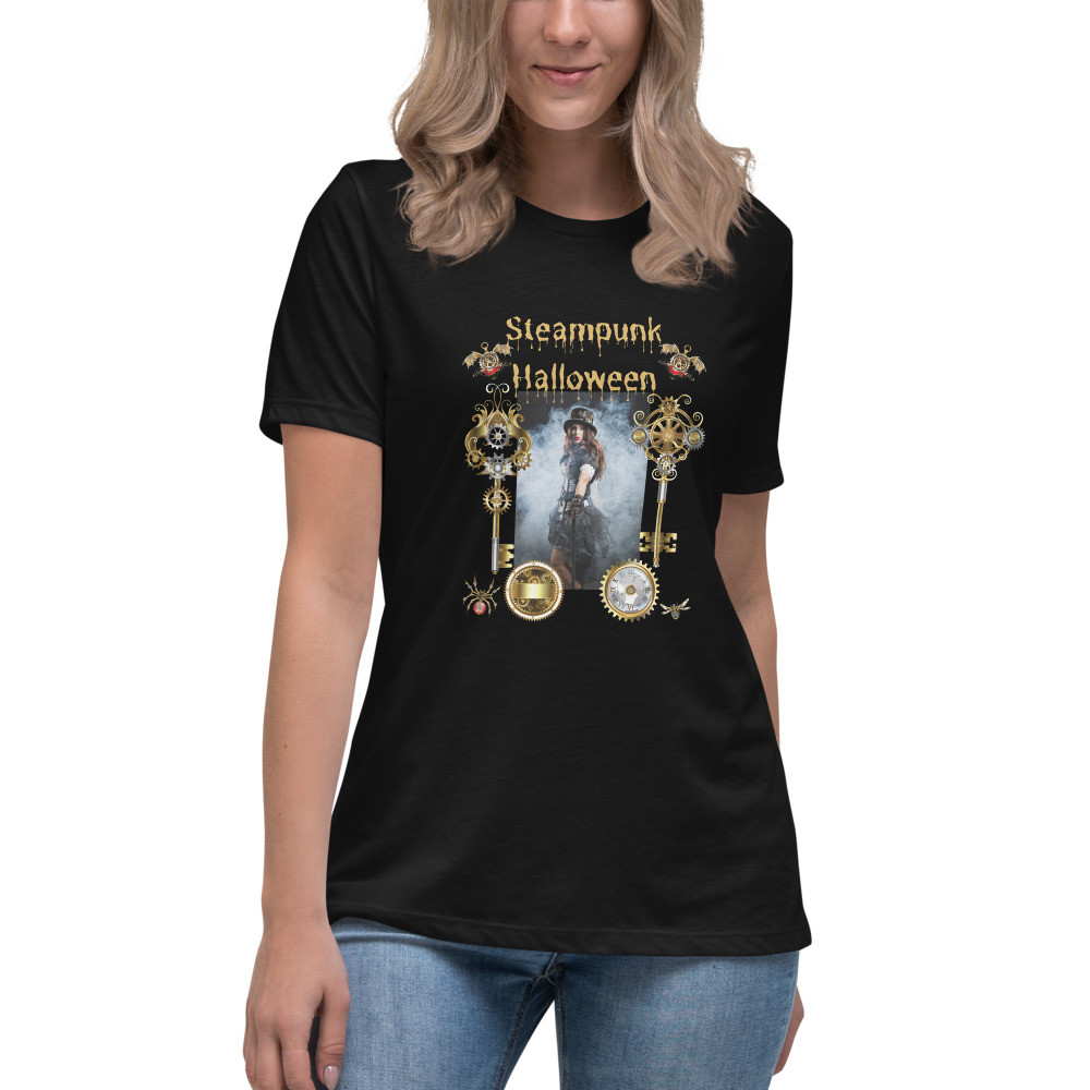 Women's Relaxed T-Shirt: Steampunk Halloween
