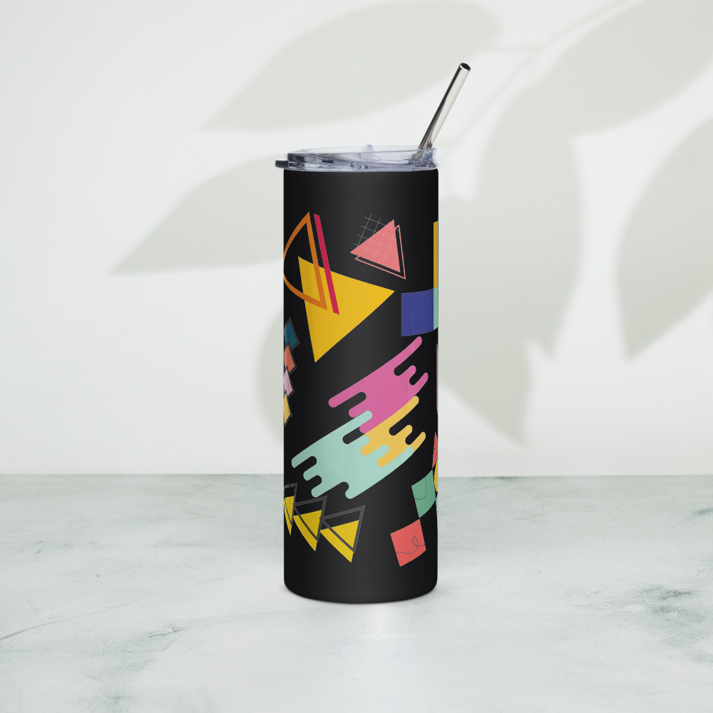 Stainless steel tumbler: Triangles II