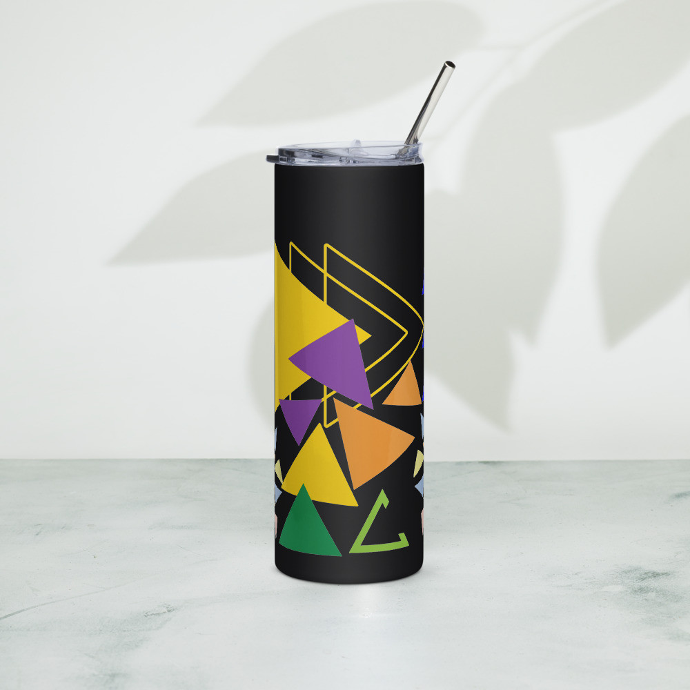 Stainless steel tumbler: Triangles