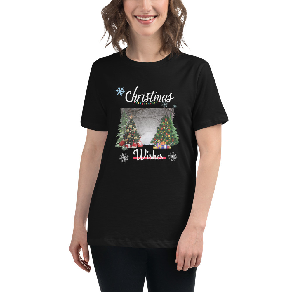 Women's Relaxed T-Shirt: Christmas Wishes
