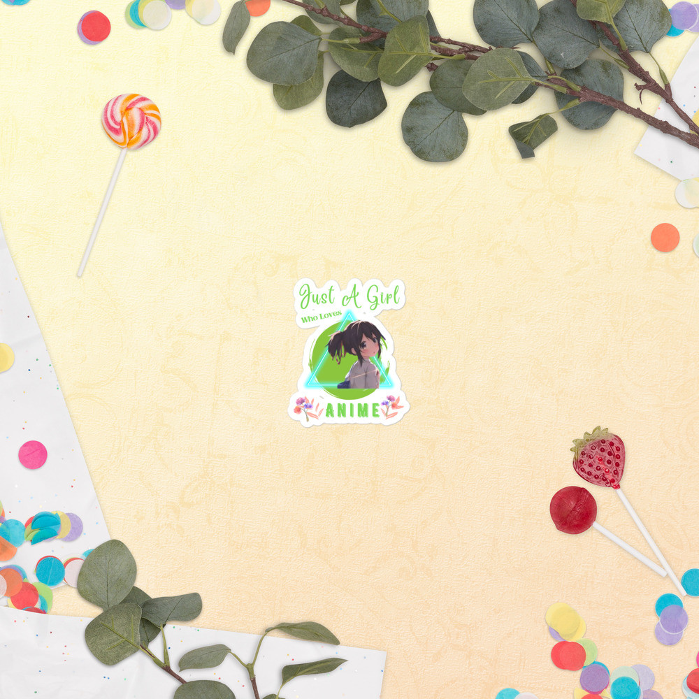 Bubble-free stickers: Just A Girl Who Loves Anime
