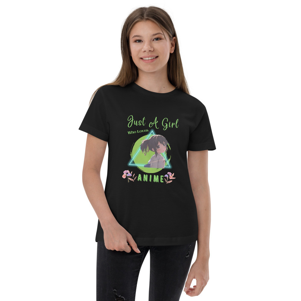 Youth jersey t-shirt: Just A Girl Who Loves Anime