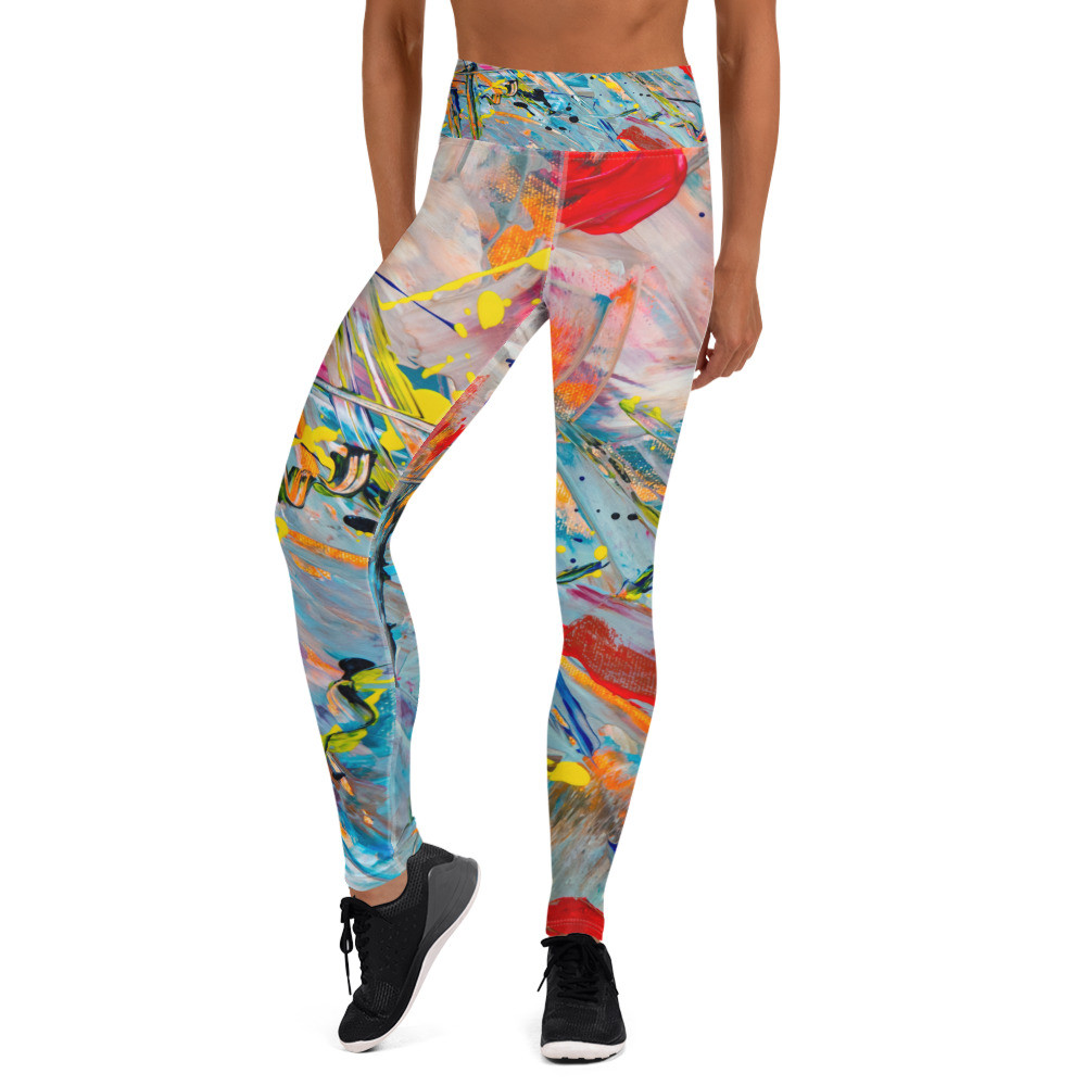 Yoga Leggings: Splash of Color