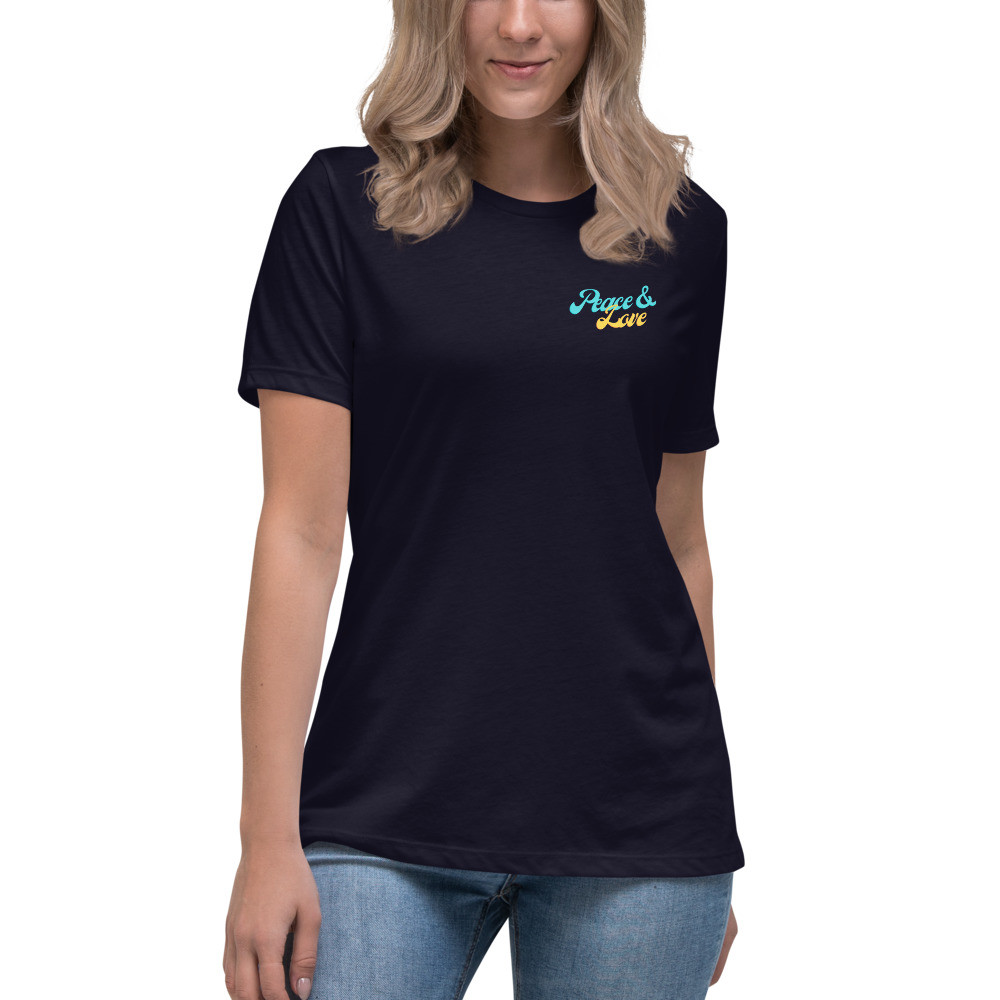 Women's Relaxed T-Shirt: Peace & Love