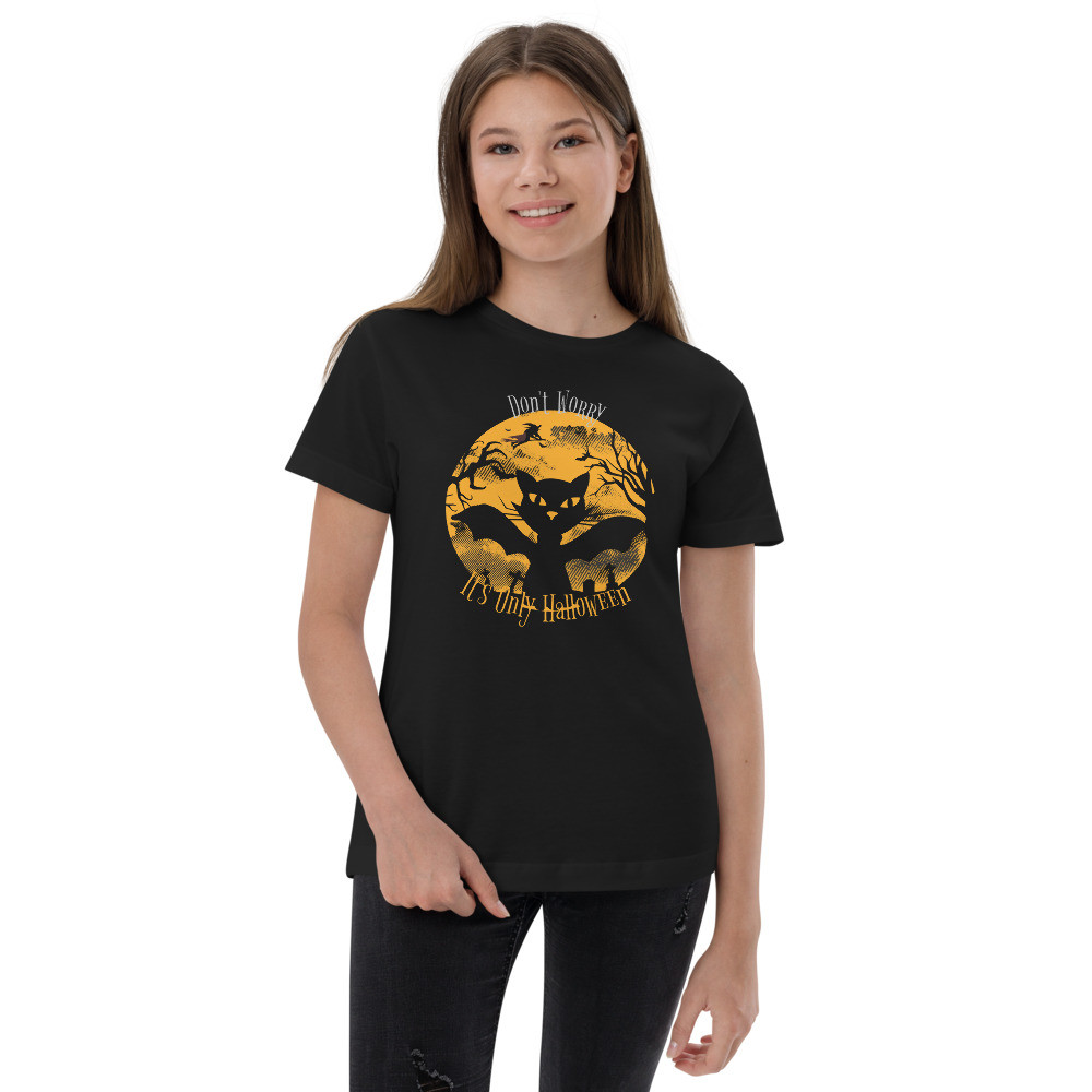 Youth jersey t-shirt: Don't Worry It's Only Halloween