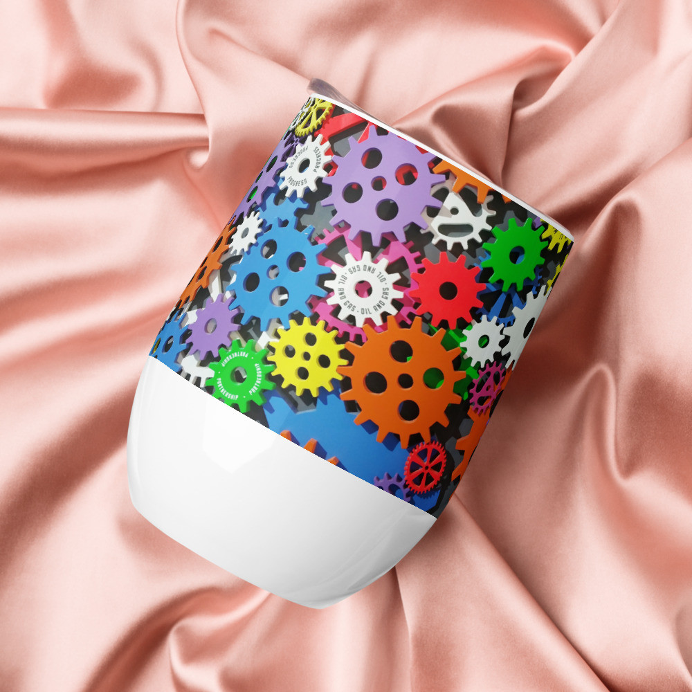 Wine tumbler: Sprockets