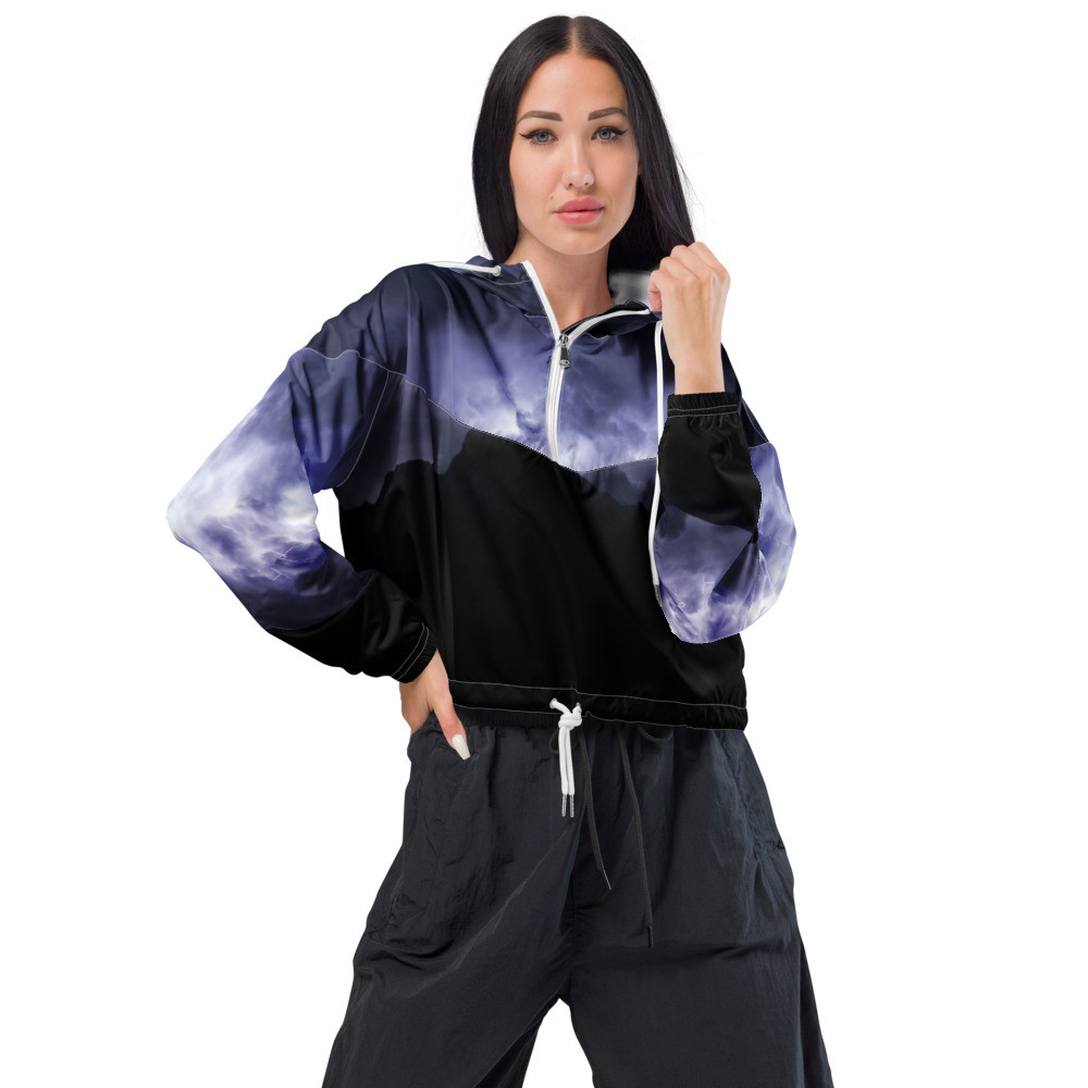 Women’s cropped windbreaker: Summer Storms