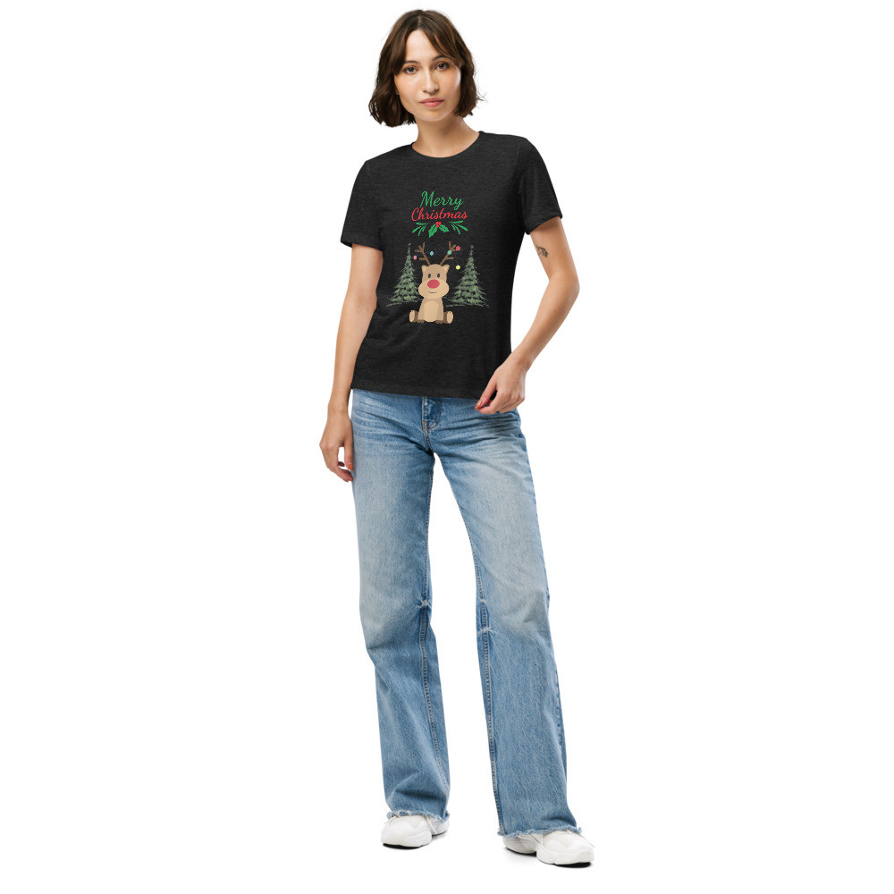 Women’s relaxed tri-blend t-shirt: Merry Christmas