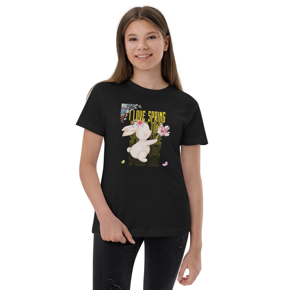 Youth jersey t-shirt: I Love Spring