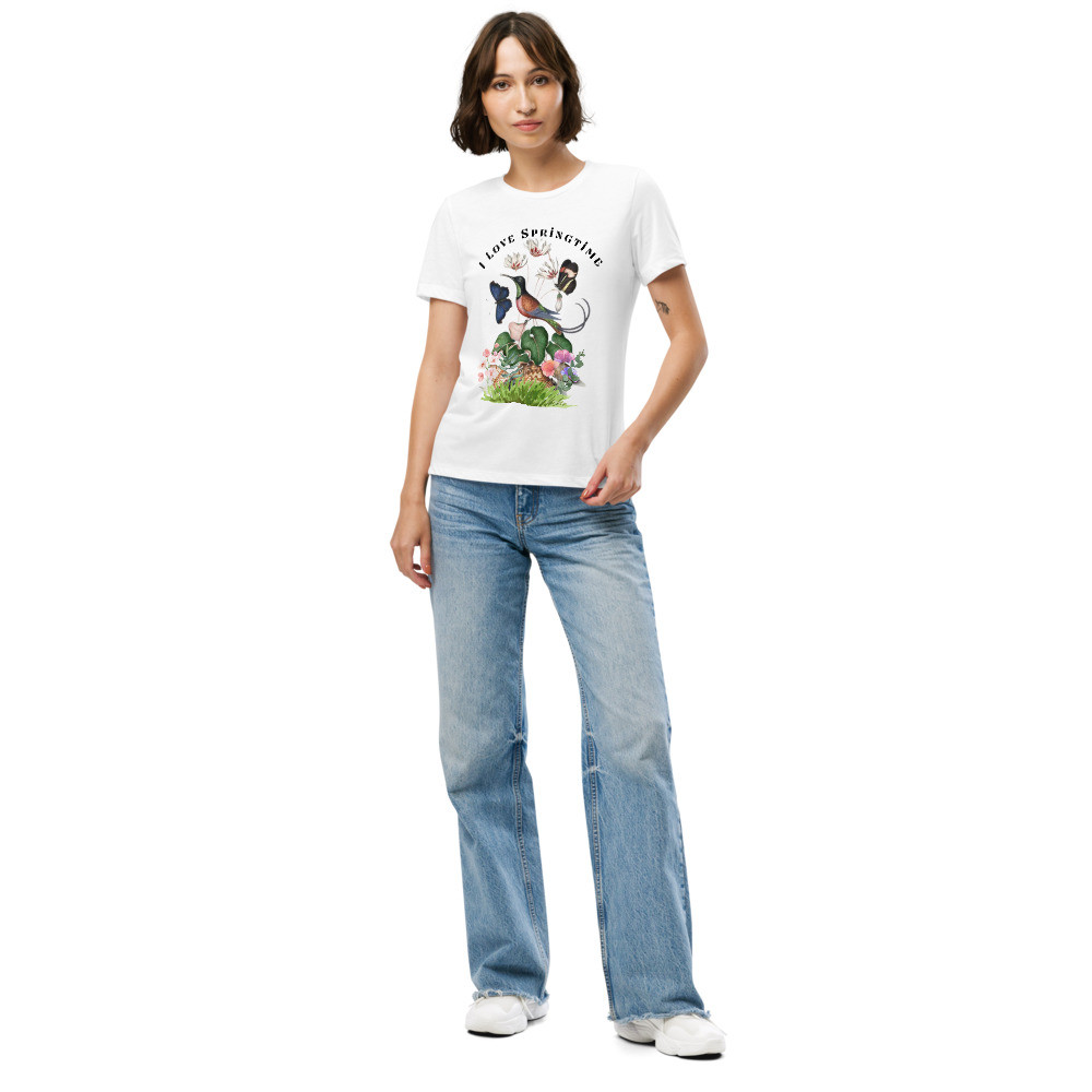 Women’s relaxed tri-blend t-shirt: I Love Springtime