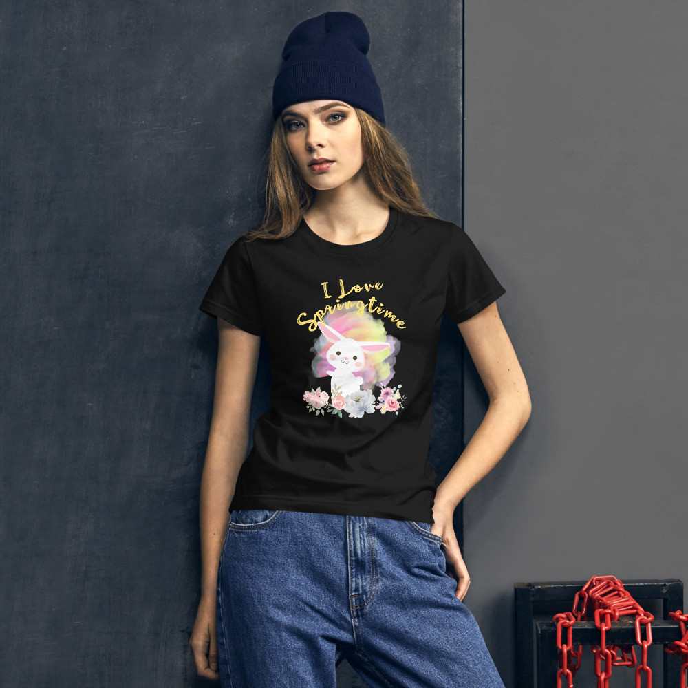 Women's short sleeve t-shirt: I Love Springtime