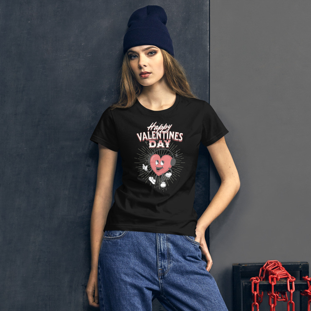 Women's short sleeve t-shirt: Happy Valentines Day - Punk
