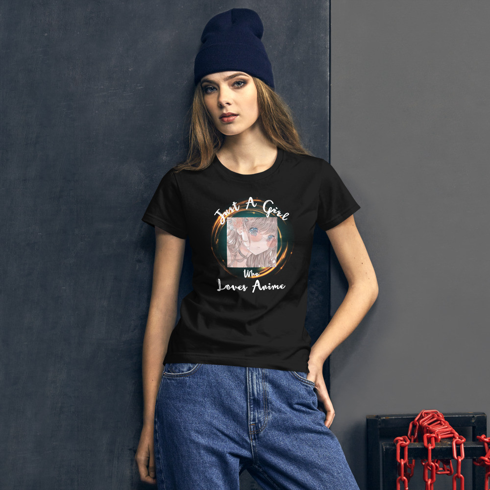Women's short sleeve t-shirt: Just A Girl Who Loves Anime