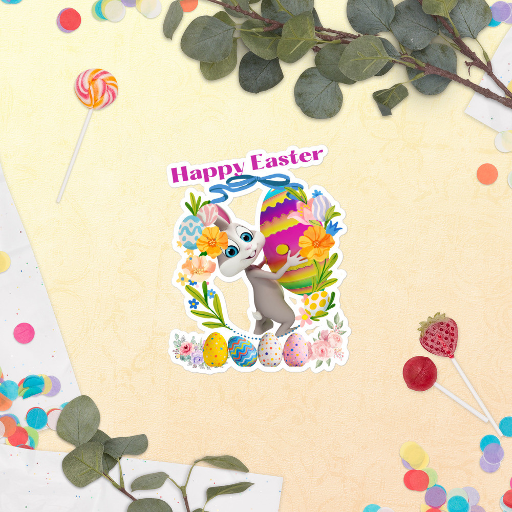 Bubble-free stickers: Happy Easter