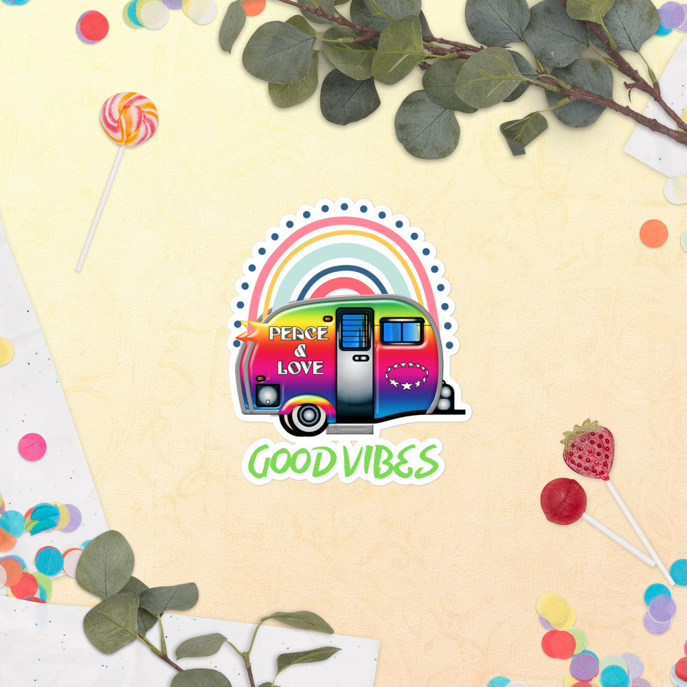 Bubble-free stickers: GOOD VIBES