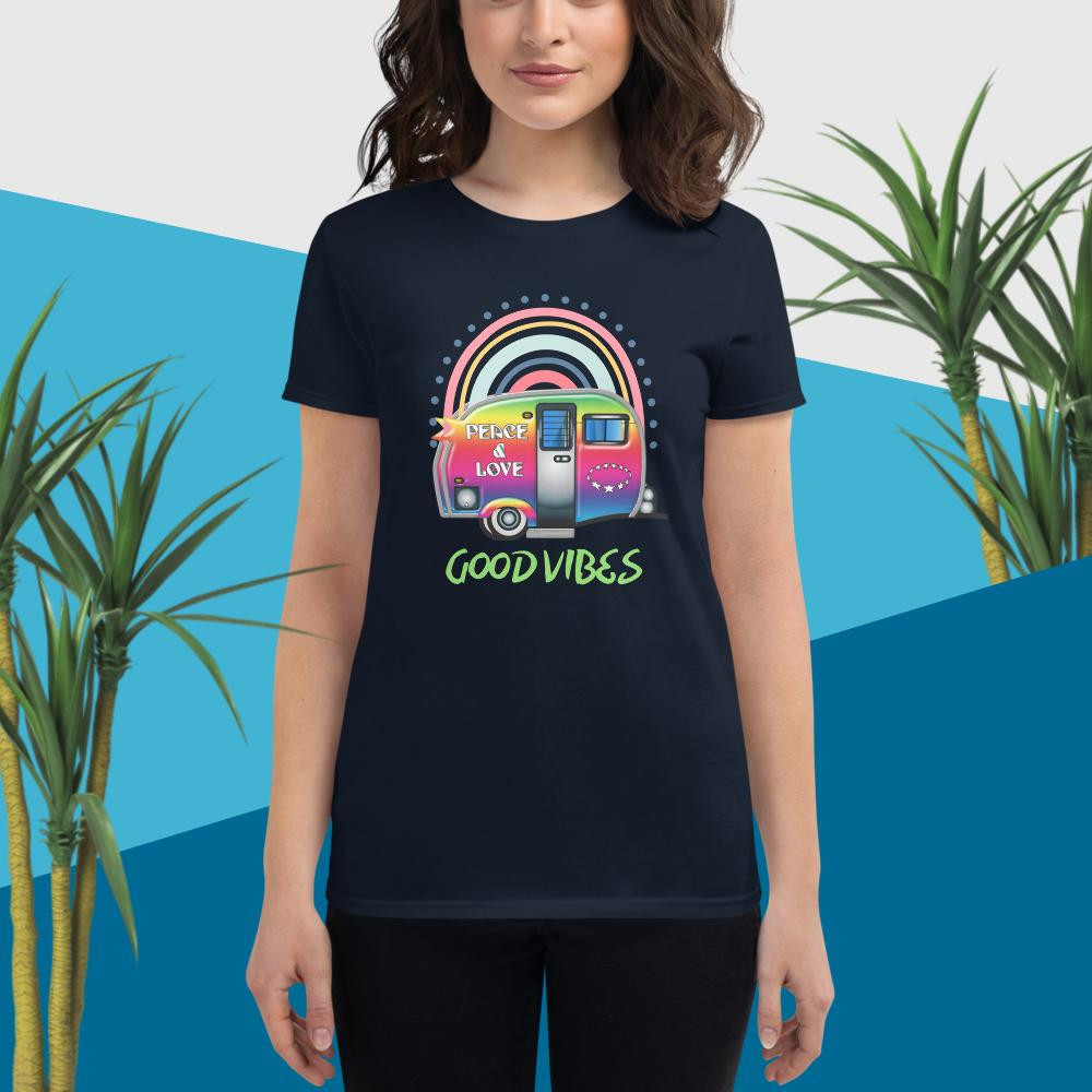 Women's short sleeve t-shirt: GOOD VIBES