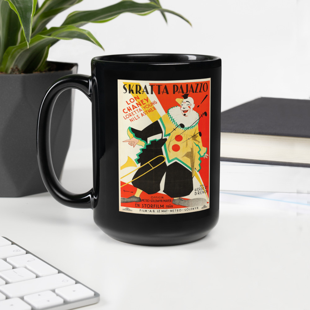 Black Glossy Mug: The Clown