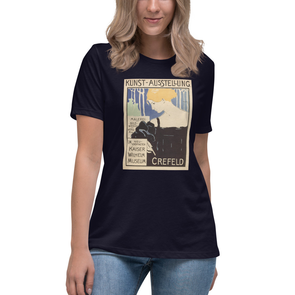 Women's Relaxed T-Shirt: Kunst-Ausstellung