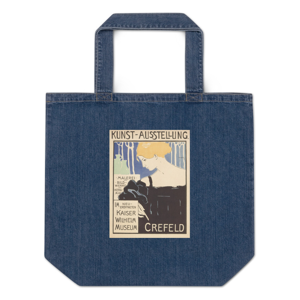 Organic denim tote bag: Kunst-Ausstellung