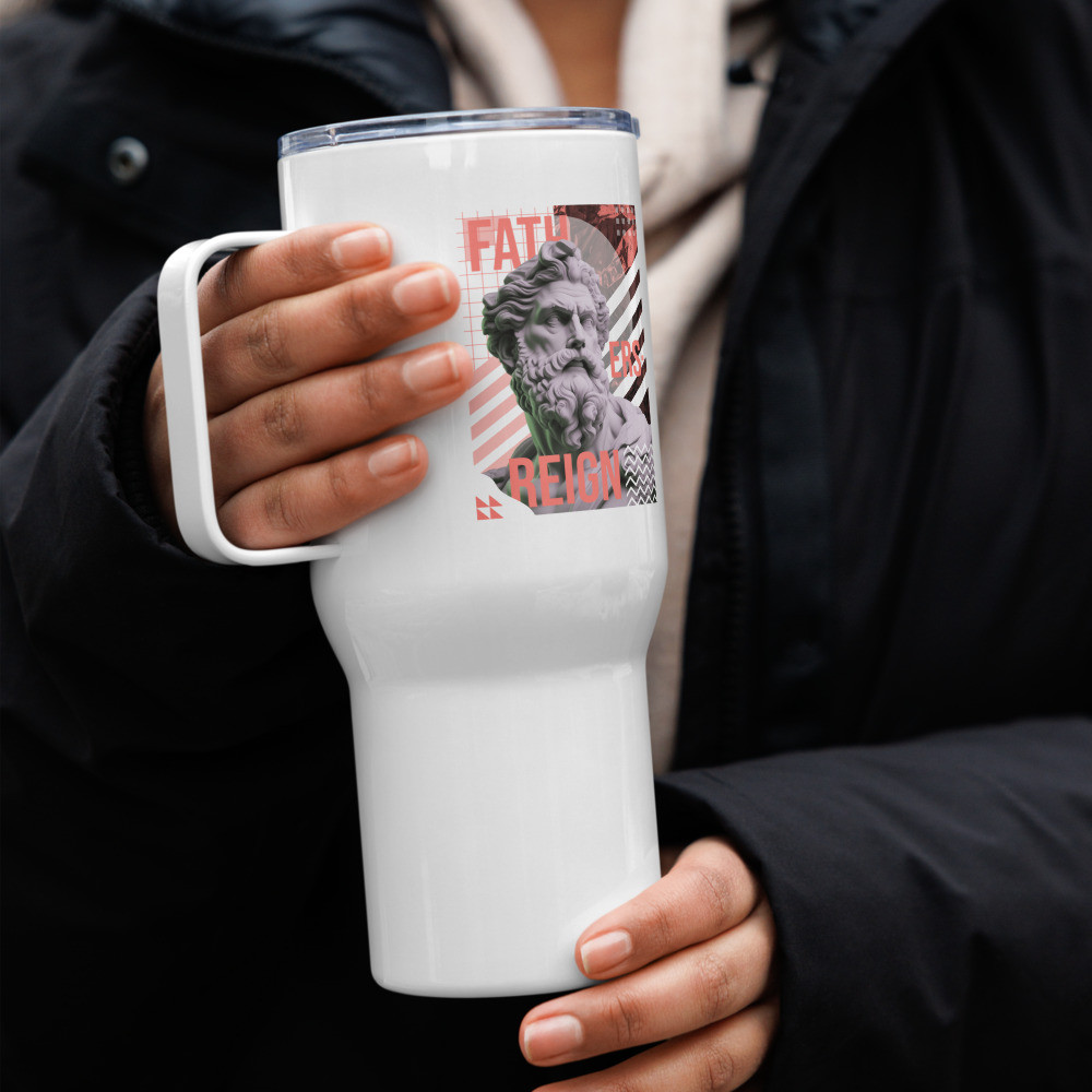 Travel mug with a handle: Father's Reign