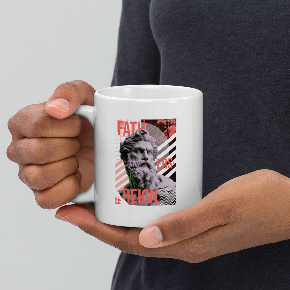 White glossy mug: Father's Reign