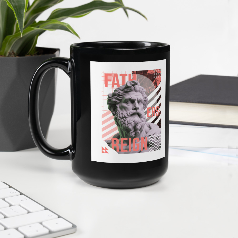 Black Glossy Mug: Father's Reign