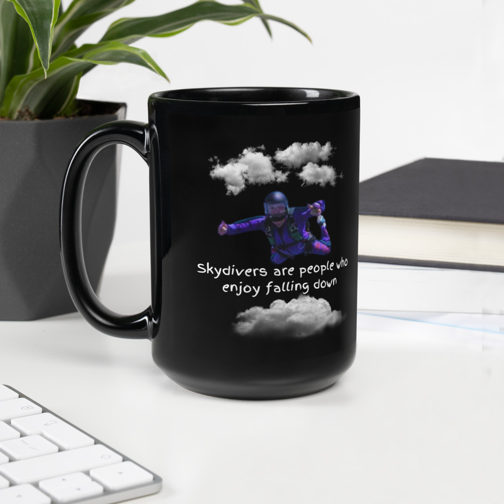 Black Glossy Mug: Sky Driving