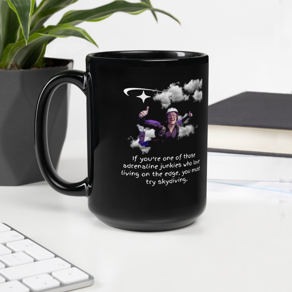 Black Glossy Mug: Sky Driving II
