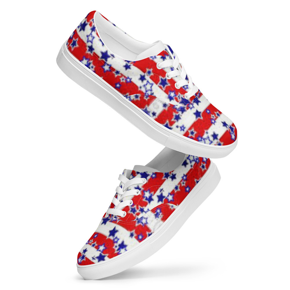 Women’s lace-up canvas shoes: Star & Stripes II