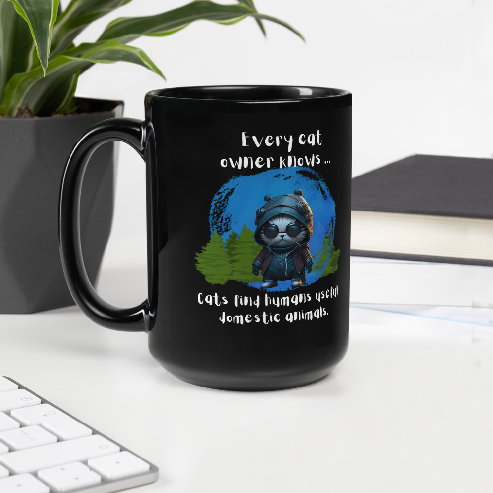 Black Glossy Mug: Every Cat Owner Knows