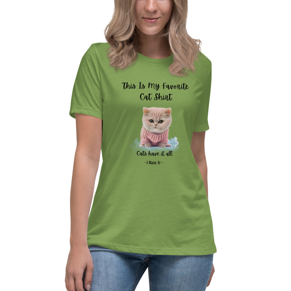 Women's Relaxed T-Shirt: This Is My Favorite Cat Shirt