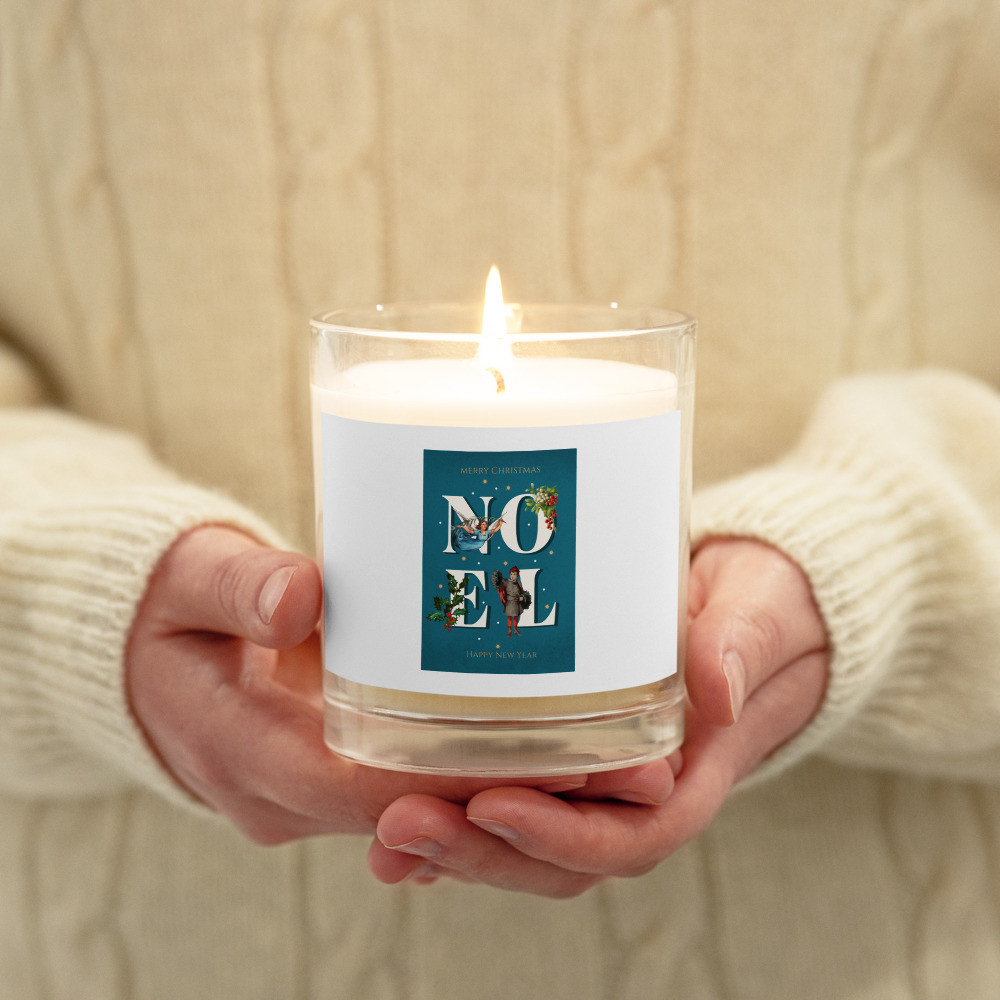 Glass jar soy wax candle: Merry Christmas IV