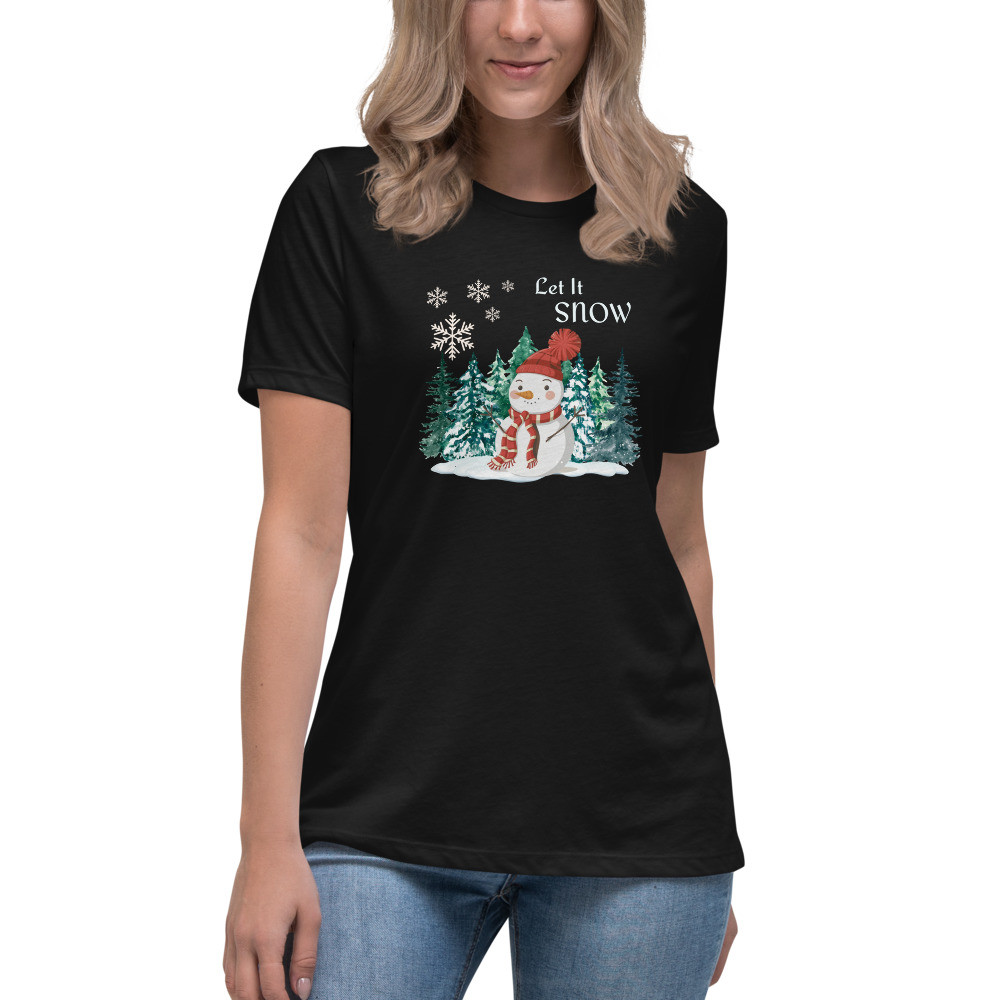 Women's Relaxed T-Shirt: Let It Snow - VI