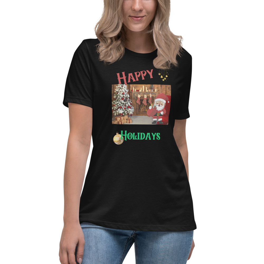 Women's Relaxed T-Shirt: Happy Holidays