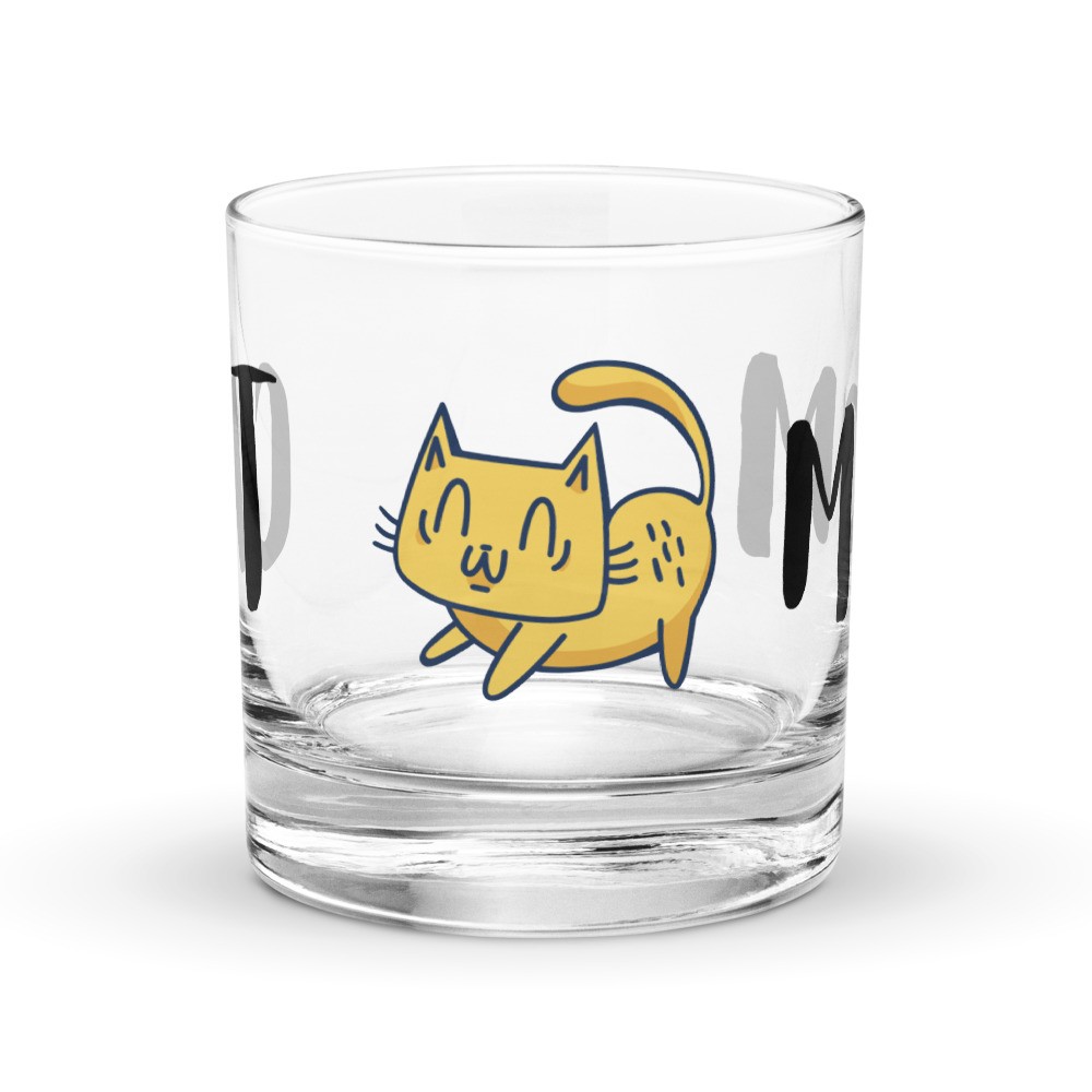 Rocks glass: Cat Mom