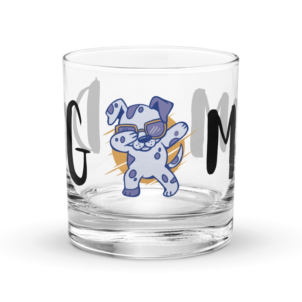 Rocks glass: Dog Mom