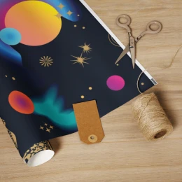 Wrapping paper roll: Outer Space