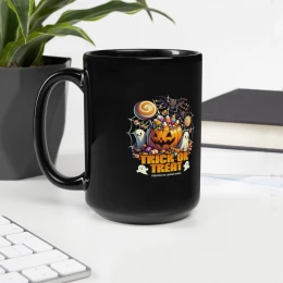 Black Glossy Mug: Trick or Treat V